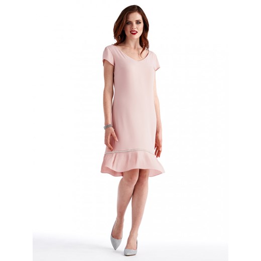 Sukienka Potis & Verso mini różowa trapezowa 
