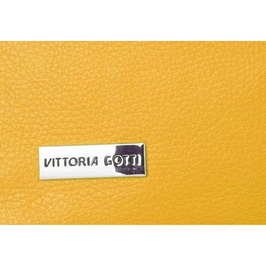 Włoska Torebka Skórzana Firmowy Shopper Bag XL Vittoria Gotti Made in Italy Żółty (kolory) Vittoria Gotti   PaniTorbalska