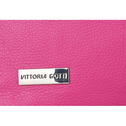 Włoskie Torebki Skórzane Modny Firmowy Shopper w rozmiarze XL Vittoria Gotti Fuksja (kolory)  Vittoria Gotti  PaniTorbalska