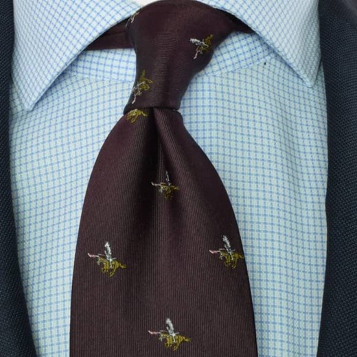 Krawat jedwabny  - husaria (2) brązowy Republic Of Ties   
