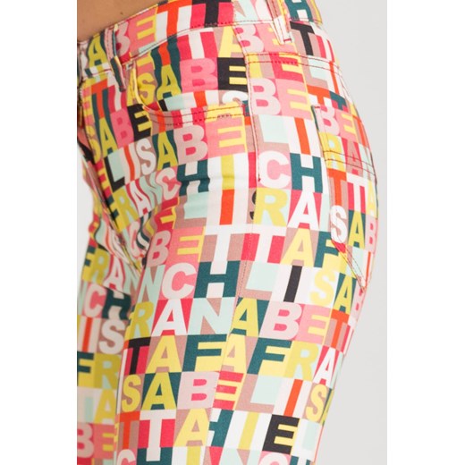 Elisabetta Franchi spodnie damskie w abstrakcyjnym wzorze 