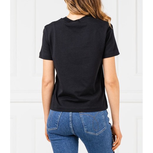 Bluzka damska Calvin Klein czarna z krótkim rękawem 