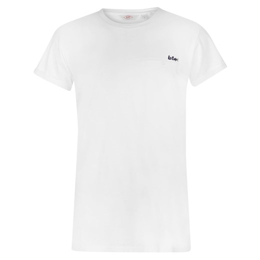 T-shirt męski biały Lee Cooper na wiosnę casual 