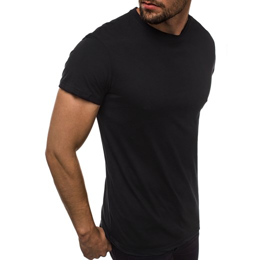 Ozonee t-shirt męski bawełniany bez wzorów na wiosnę 