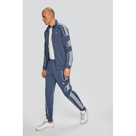 Spodnie sportowe Adidas Originals poliestrowe niebieskie 