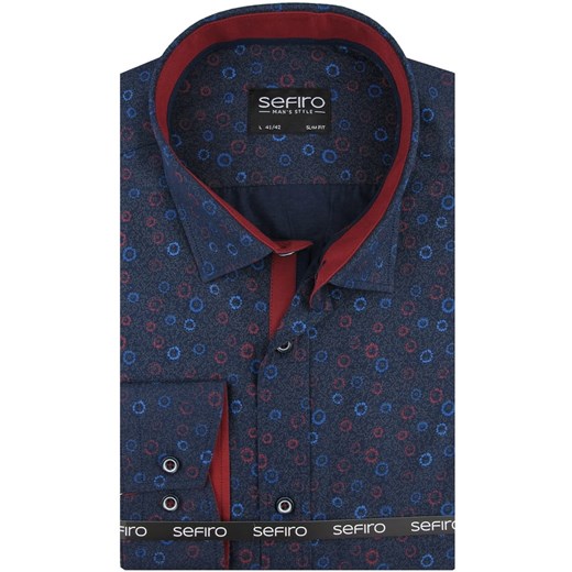 Koszula męska Sefiro młodzieżowa z kołnierzykiem button down
