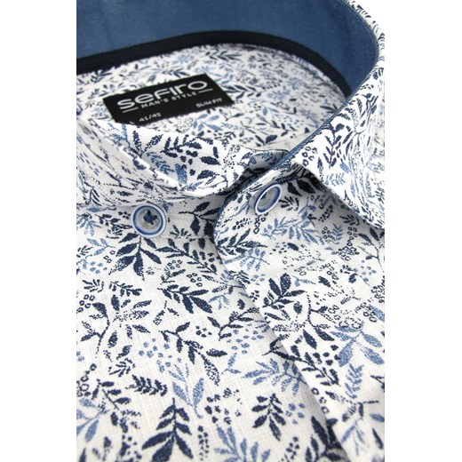 Koszula męska Sefiro w abstrakcyjne wzory tkaninowa 