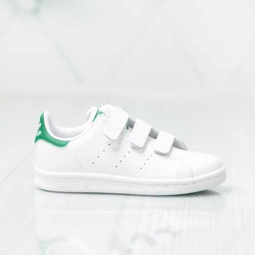 Buty sportowe dziecięce Adidas białe na rzepy gładkie 