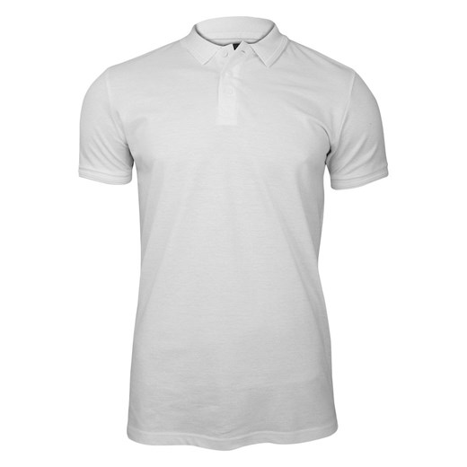 Biała Koszulka Polo z Kołnierzykiem, Bez Nadruku -Brave Soul- Męska, Jednokolorowa TSBRSSS19HELIXwhite ze sklepu JegoSzafa.pl w kategorii T-shirty męskie - zdjęcie 68370662