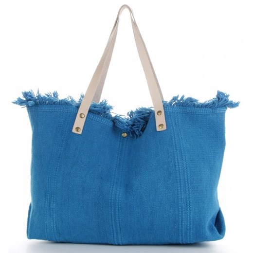 Shopper bag Vittoria Gotti duża na ramię zamszowa bez dodatków 