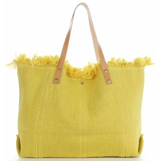 Żółta shopper bag Vittoria Gotti 