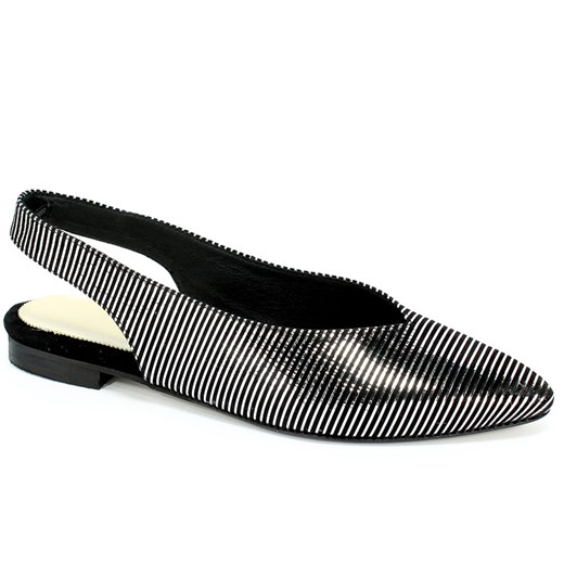 Alexio Giorgio sandały damskie czarne skórzane na lato płaskie casual na płaskiej podeszwie 