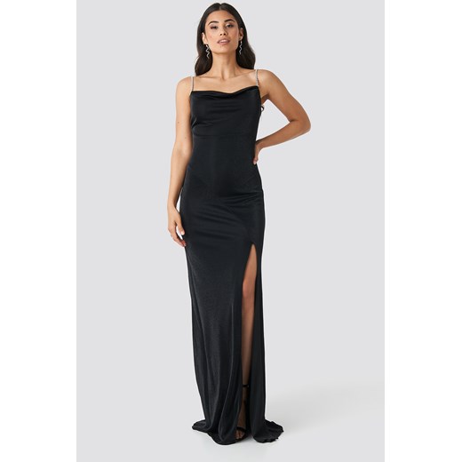 Trendyol Straps Luminous Evening Dress - Black Trendyol  34 NA-KD