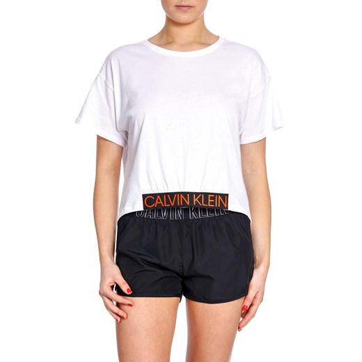 Calvin Klein biała koszulka Cropped Tee PVH White
