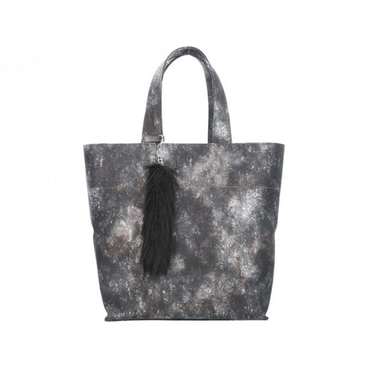 Shopper bag Chiara Design brązowa na ramię mieszcząca a5 z frędzlami elegancka 