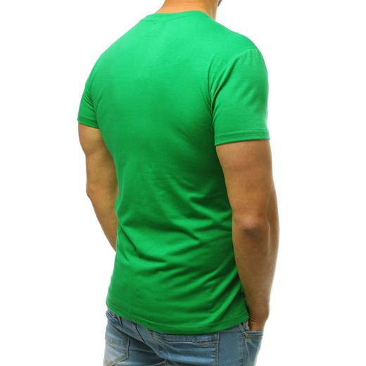 Dstreet t-shirt męski zielony z krótkim rękawem 