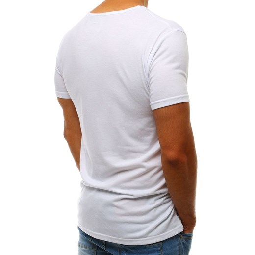 T-shirt męski Dstreet z krótkim rękawem biały jesienny 