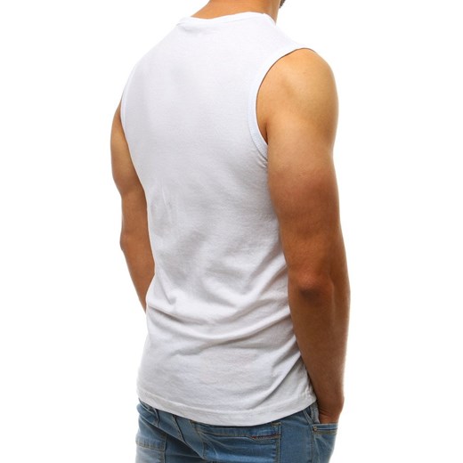 T-shirt męski Dstreet w nadruki z bawełny biały 