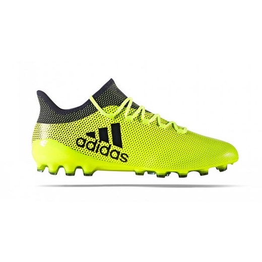 Buty piłkarskie korki X 17.1 Techfit AG Adidas (czarno-seledynowe)  Adidas 40 2/3 SPORT-SHOP.pl okazja 