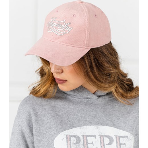 Różowe czapka z daszkiem damska Superdry 