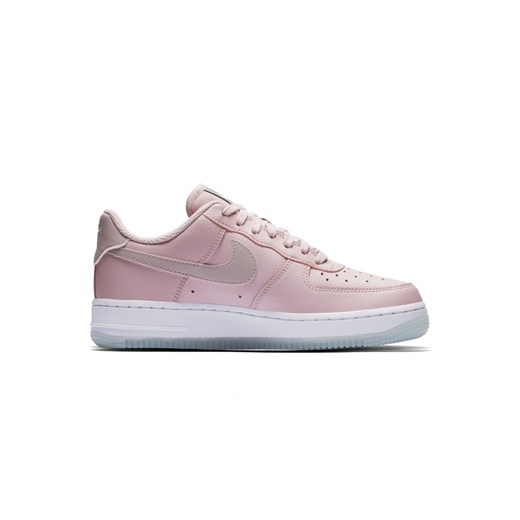 Buty sportowe damskie Nike dla biegaczy air force różowe na platformie sznurowane gładkie skórzane 