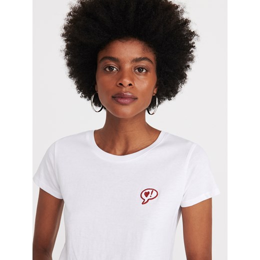 Reserved - T-shirt z bawełny organicznej - Biały  Reserved XS 