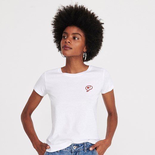 Reserved - T-shirt z bawełny organicznej - Biały  Reserved XL 