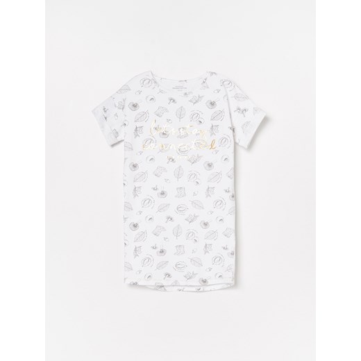 Reserved - Koszula nocna z bawełny organicznej - Biały  Reserved 86/92 