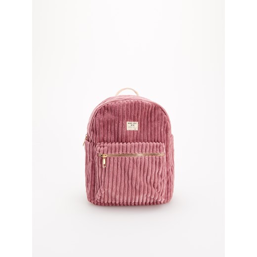 Reserved - Sztruksowy plecak - Różowy  Reserved One Size 
