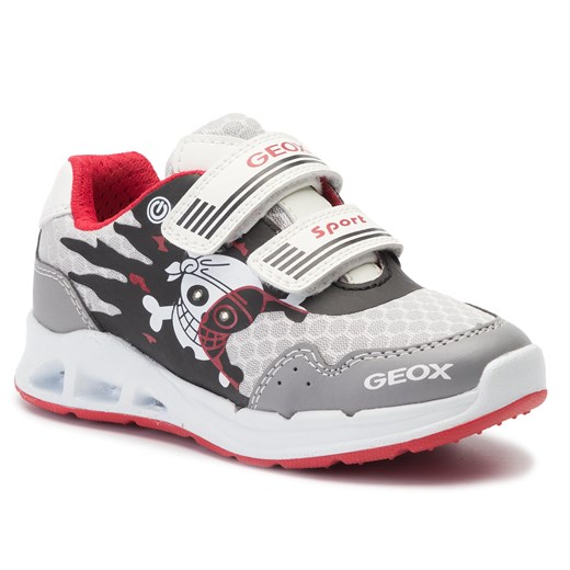 Buty sportowe dziecięce Geox w nadruki z tworzywa sztucznego na rzepy 