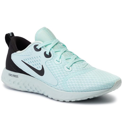 Buty sportowe damskie Nike dla biegaczy z tworzywa sztucznego na wiosnę niebieskie bez wzorów sznurowane 