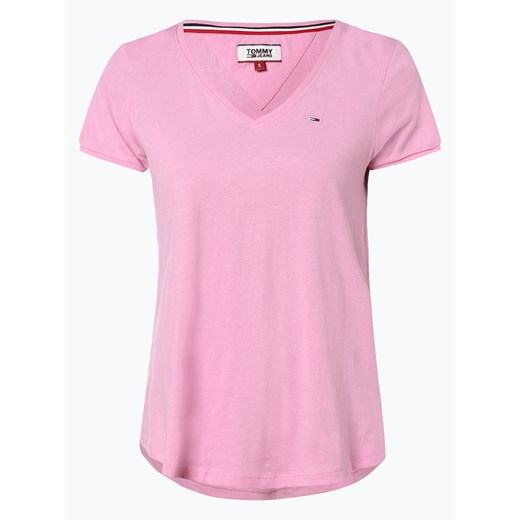 Tommy Jeans - T-shirt damski, różowy  Tommy Jeans S vangraaf
