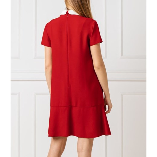 Sukienka Red Valentino mini z żabotem casualowa bez wzorów 
