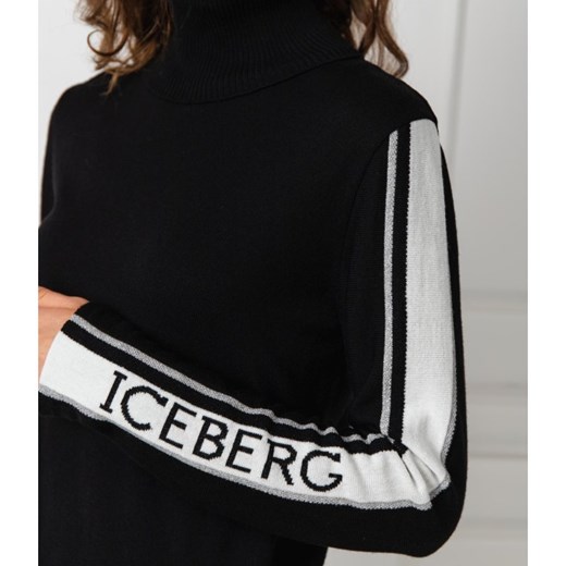 Iceberg sweter damski czarny na jesień 