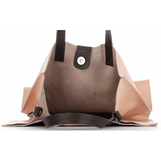 Shopper bag Genuine Leather bez dodatków do ręki wakacyjna 
