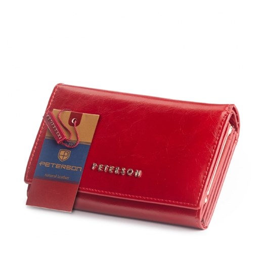 Czerwony portfel damski Peterson 