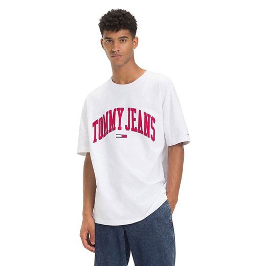 T-shirt męski Tommy Jeans wielokolorowy młodzieżowy 