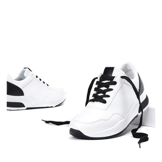 Białe sportowe buty z czarnymi wstawkami Rothina - Obuwie  Royalfashion.pl 36 