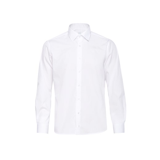 Koszula męska Veva z długim rękawem gładka na wiosnę biała elegancka 