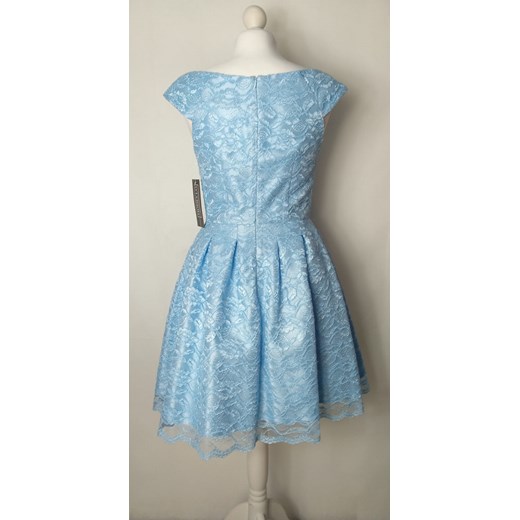 Sukienka krótka cała koronkowa BŁĘKITNA Modello  38 MyLittleHeaven