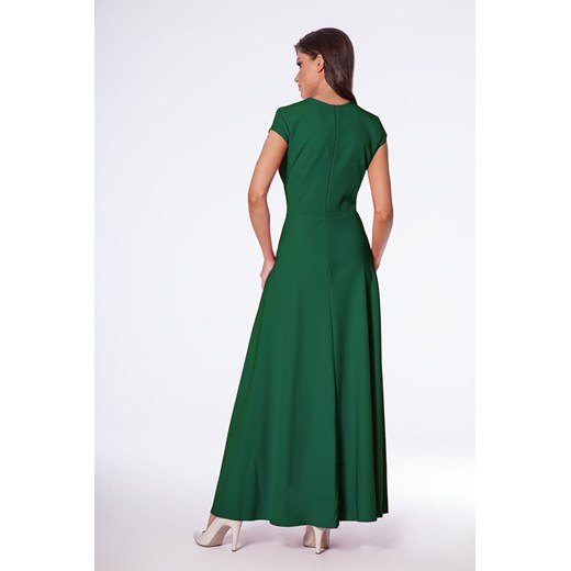 Sukienka Afrodyta zielona - długa z rozcięciem Marconi  46 MyLittleHeaven