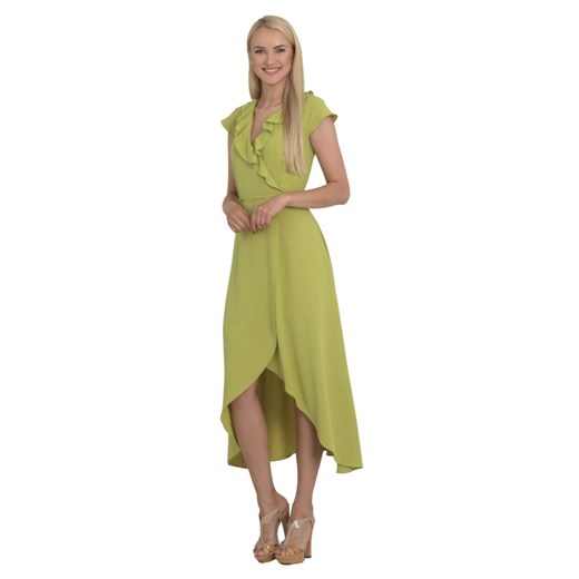 Sukienka Margo Collection asymetryczna zielona midi 