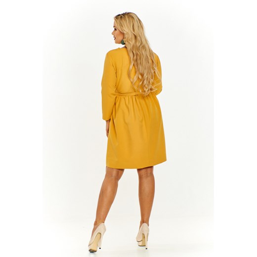 Sukienka żółta Kobiecanki-cacanki z długim rękawem 