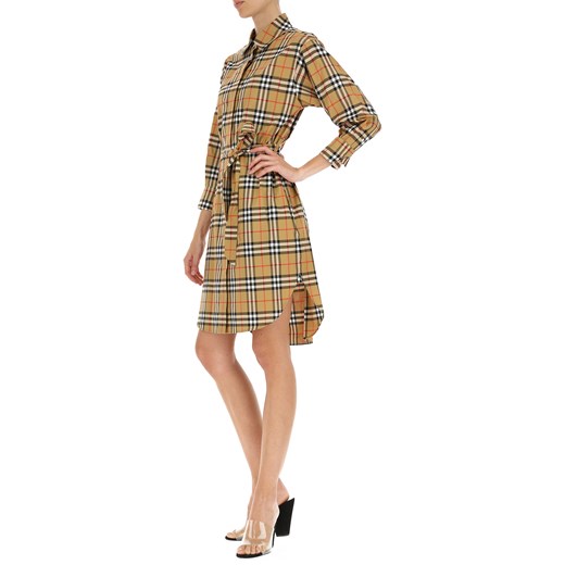 Burberry Sukienka dla Kobiet, Sukienka Wieczorowa i Koktajlowa, beżowy, Bawełna, 2019, 38 40 Burberry 40 RAFFAELLO NETWORK
