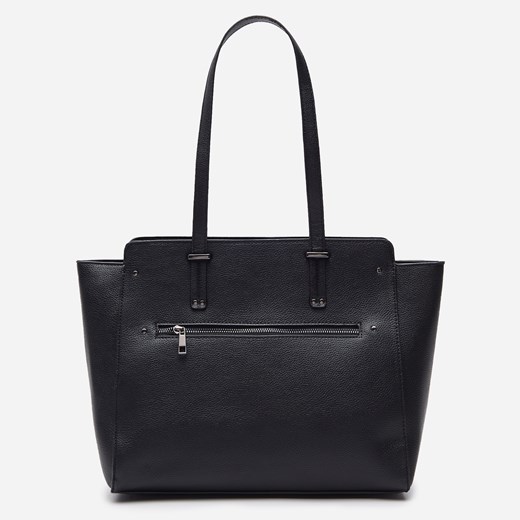 Shopper bag House czarna mieszcząca a5 bez dodatków na ramię elegancka 