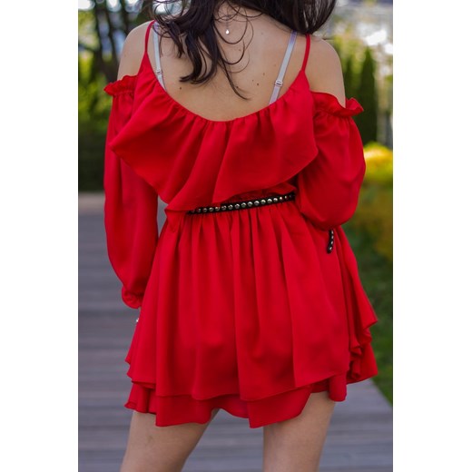Sukienka Gianna Butik czerwona casualowa wiosenna 