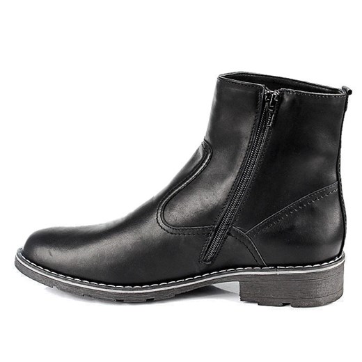 ŁUKBUT 809 skórzane buty męskie zimowe casual butyraj-pl szary kolorowe