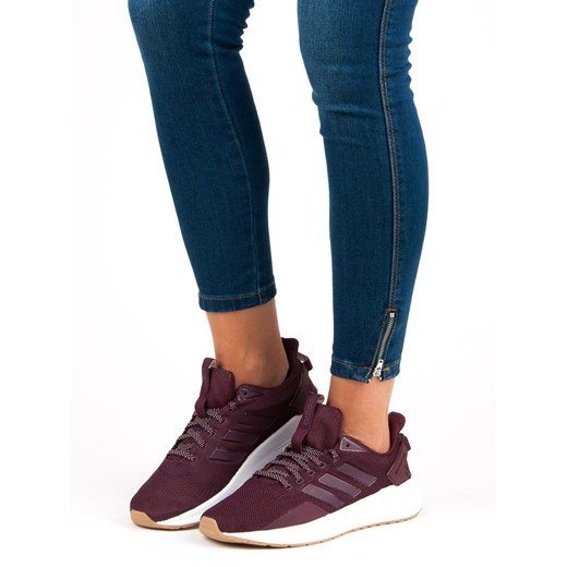 Buty sportowe damskie Adidas czerwone płaskie 