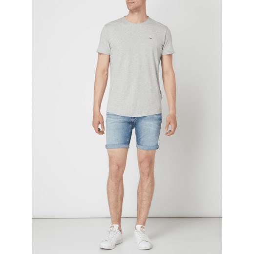T-shirt o kroju slim fit ze zrolowanym brzegiem Tommy Jeans  XL Peek&Cloppenburg 