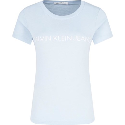 Bluzka damska Calvin Klein z okrągłym dekoltem z krótkimi rękawami casualowa 